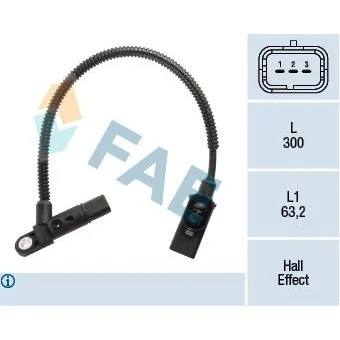 Imagem de FAE 79381 Sensor de Hall PEUGEOT: 207 Hatchback, 308 SW 2, CITROËN: C5 3