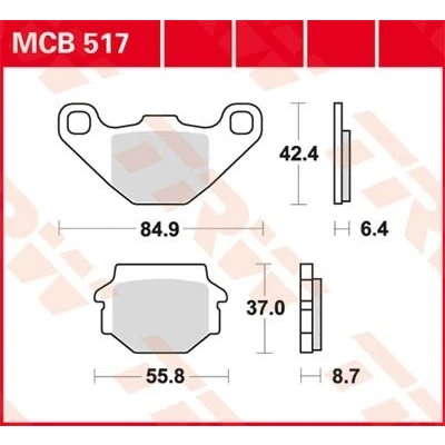 Imagem de TRW Organic Allround MCB517 Jogo de pastilhas para travão disco
