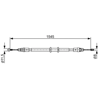 Imagem de BOSCH 1 987 482 551 Cabo de Freio Mão 1545 RENAULT: MASTER 3 Kasten
