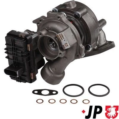 Imagem de JP GROUP 1417401200 Turbocompressor accionado pelos gases de escape incl. Kit juntas BMW: 5 Sedan, 4 Coupe, Touring