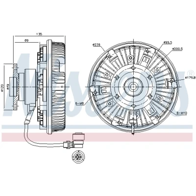 Imagem de Embraiagem, ventilador do radiador NISSENS 86077