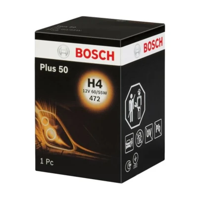 Imagem de BOSCH 1 987 302 049 Lâmpada, farol de longo alcance H4 12V 60/55W Halogéneo VOLKSWAGEN: GOLF 3, Polo V Hatchback, Passat B5 GP Sedan, SEAT: Ibiza 3