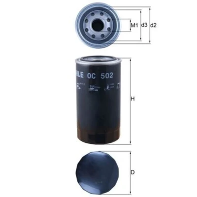 Imagem de MAHLE ORIGINAL OC 502 Filtro de óleo aparafusado