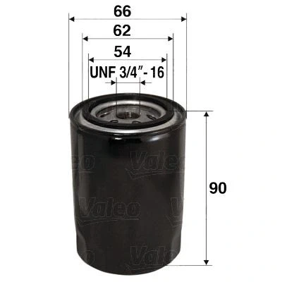 Imagem de VALEO 586049 Filtro de óleo UNF 3/4&quot; 16 aparafusado NISSAN: ALMERA 1 Hatchback, TERRANO 2, Pick Up