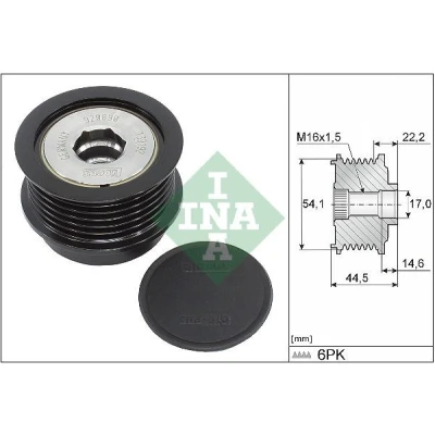 Imagem de INA 535 0352 10 Polia Roda Livre do Alternador Ferramenta especial necessária para a montagem FORD: FOCUS Mk3 Van / Carrinha, 3