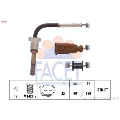 Imagem de FACET 22.0098 Sensor SEAT: Ibiza 4 Sportcoupe, ST, VOLKSWAGEN: Polo V Hatchback