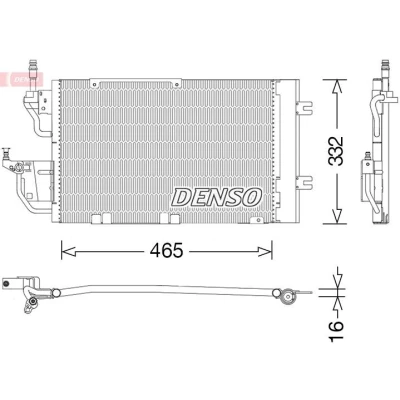 Imagem de DENSO DCN20037 Condensador com secador R134a OPEL: Astra H GTC, Caravan, Hatchback