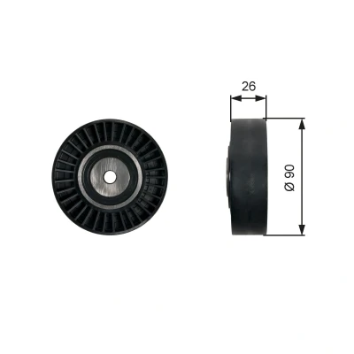 Imagem de GATES T36461 Polia de Desvio FleetRunner Micro V Stretch Fit