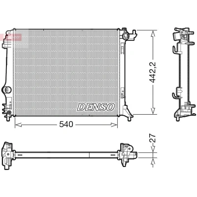 Imagem de DENSO DRM23115 Radiador, arrefecimento do motor 540 452 27 RENAULT: Megane 4