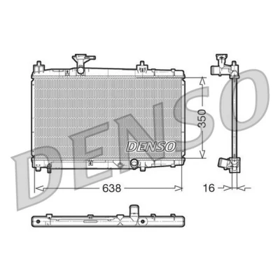Imagem de DENSO DRM50007 Radiador, arrefecimento do motor Alumínio 638 350 16 TOYOTA: Yaris I Hatchback, Verso