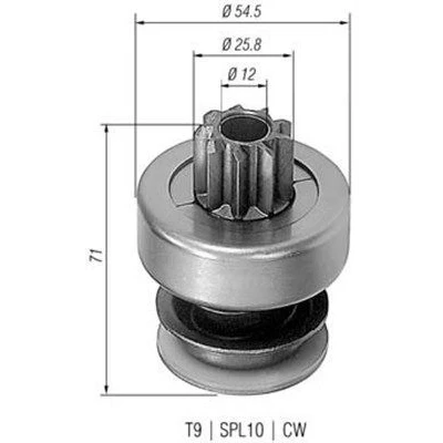 Imagem de MAGNETI MARELLI 940113020061 Pinhão, motor de arranque MERCEDES BENZ: T1 Van