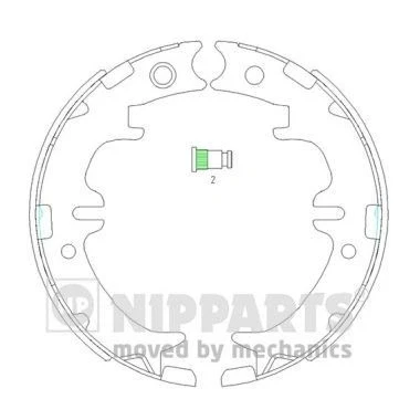 Imagem de NIPPARTS N3502083 Maxilas de Travão Mão LEXUS: GS III, IS I Sportcross, Sedan, TOYOTA: RAV4 II SUV, Avensis Verso