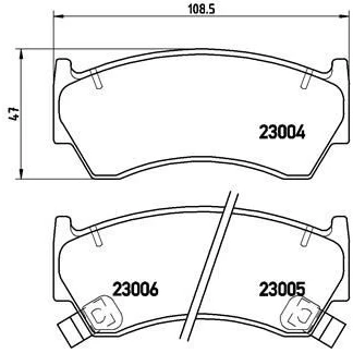 Imagem de BREMBO P 56 033 Jogo de pastilhas para travão disco com avisador sonoro desgaste sem acessórios NISSAN: ALMERA 1 Hatchback,
