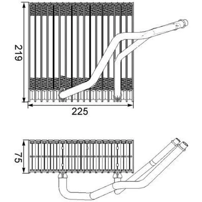 Imagem de MAHLE ORIGINAL AE 38 000S Evaporador sem válvula de expansão