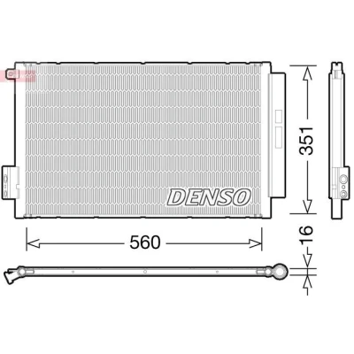 Imagem de DENSO DCN09043 Condensador com secador R 134a FIAT: Tipo Carrinha