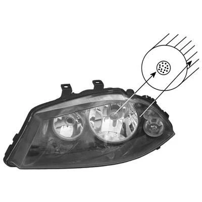 Imagem de VAN WEZEL 4917963 Farol Principal esquerda H7, H3 cinzento fumo para circulação pela direita sem motor de regulação do alcance dos faróis PK22s