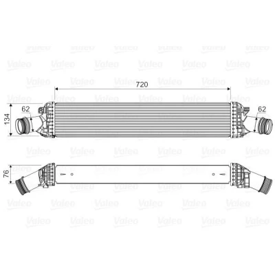 Imagem de VALEO 818654 Intercooler sem válvula de recirculação dos gases escape AUDI: A4 B8 Sedan, A5 Cabrio, PORSCHE: Macan