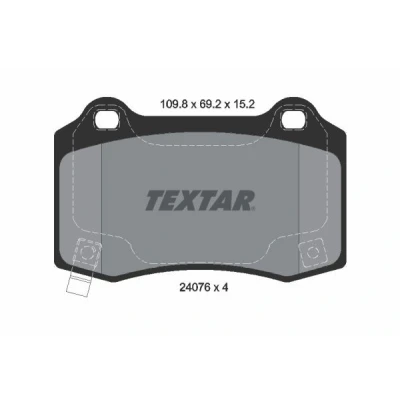 Imagem de TEXTAR 2407601 Jogo de pastilhas para travão disco com avisador sonoro desgaste DODGE: Charger VII, Challenger Coupe, CHRYSLER: 300C Sedan