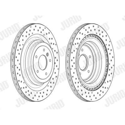 Imagem de JURID 563017JC Disco de travão 345 22 5 112 ventilado revestido sem acessórios MERCEDES BENZ: GL
