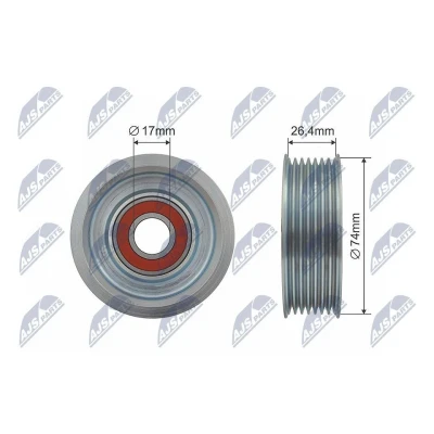 Imagem de NTY RNK HD 019 Polia de desvio/de guia, correia trapezoidal 74mm