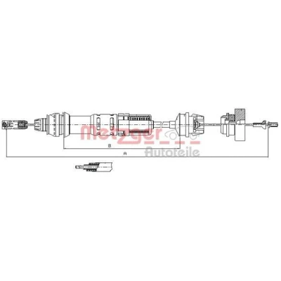 Imagem de METZGER 11.2280 Cabo de Embreagem com afinação automática COFLE PEUGEOT: Partner I Van, 306 Hatchback, Carrinha, CITROËN: Xsara Carrinha