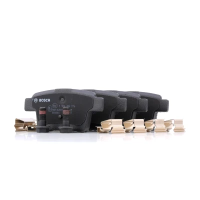 Imagem de BOSCH 0 986 494 076 Jogo de pastilhas para travão disco Baixo teor metálico com instruções montagem, chapa anti ruído, parafusos