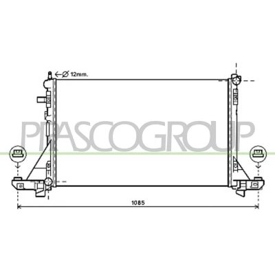 Imagem de PRASCO DS962R003 Radiador, arrefecimento do motor Alumínio 775mm 470mm 23mm Aletas de refrigeração unidas mecanicamente RENAULT: MASTER 3 Kasten