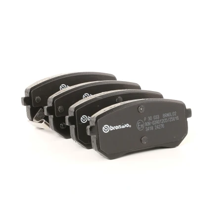Imagem de BREMBO P 30 033 Jogo de pastilhas para travão disco com avisador sonoro desgaste sem acessórios KIA: Picanto I, II