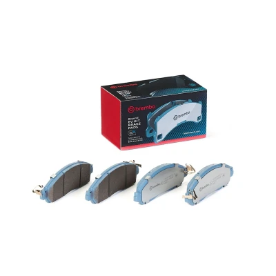 Imagem de BREMBO P 56 120E Jogo de pastilhas para travão disco com avisador sonoro desgaste chapa anti ruído sem acessórios NISSAN: Leaf II