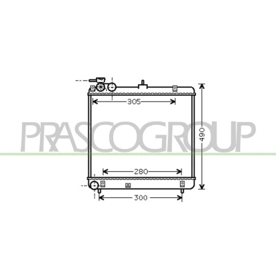 Imagem de PRASCO HN324R001 Radiador, arrefecimento do motor Alumínio 413mm 398mm 18mm Aletas de refrigeração soldadas HYUNDAI: Atos