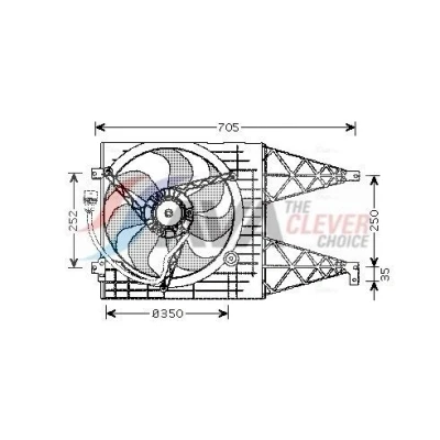 Imagem de AVA COOLING SYSTEMS VN7507 Ventilador de Radiador VOLKSWAGEN: Golf 4, Bora Sedan, Polo III Hatchback