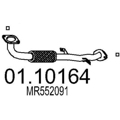 Imagem de MTS 01.10164 Tubo de escape 990 à frente para a panela central