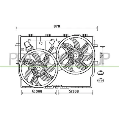 Imagem de PRASCO FT930F004 Ventilador de Radiador 368 FIAT: Ducato III Camião plataforma / Chassis, Van