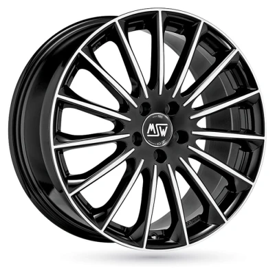 Imagem de Jante de alumínio msw 30 8x18 5x112 et40 preto brilhante