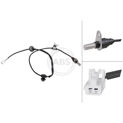 Imagem de A.B.S. 32208 Sensor de ABS activo 750mm branco MAZDA: MX 5 III (NC) 2.0, 1.8 2005 2014