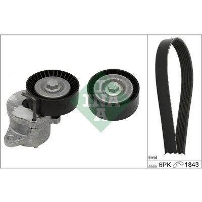 Imagem de INA 529 0350 10 Jogo de correias trapezoidais estriadas Verificar a rotação livre do alternador e, event., substit. OPEL: Zafira C Tourer