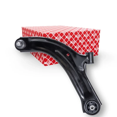 Imagem de FEBI BILSTEIN 48160 Braço de suspensão com chumaceira Eixo dianteiro, lado esquerdo, em baixo transversal Chapa aço NISSAN: Tiida Hatchback