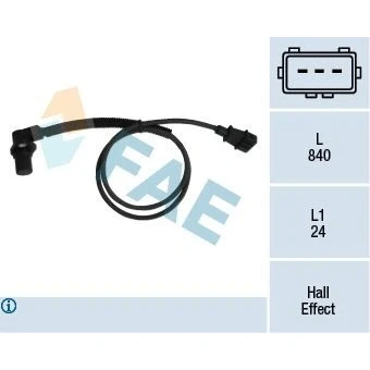 Imagem de FAE 79113 Sensor de rotações, gestão do motor com cabo