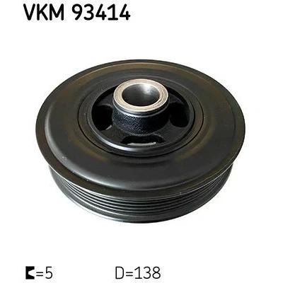 Imagem de SKF VKM 93414 Polia da Cambota 151,20mm 6 FORD: FIESTA