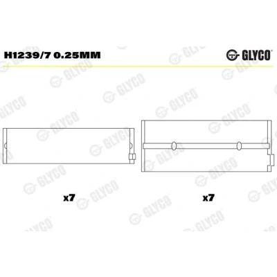 Imagem de GLYCO H1239/7 0.25mm Chumaceira da cambota