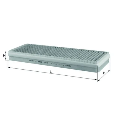 Imagem de MAHLE ORIGINAL LAK 43 Filtro, ar do habitáculo Filtro de carvão ativado 390,0 144 40,0