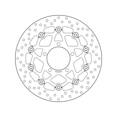 Imagem de BREMBO disco de travão Serie Oro à frente 320mm 5mm 6 perfurado, duas peças, flutuante 78B40876 Discos