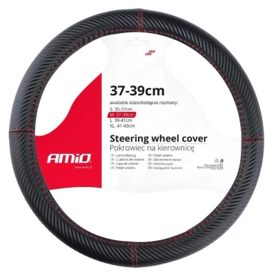 Imagem de AMiO SWC 38 02811 Capa do volante preto 37 39cm