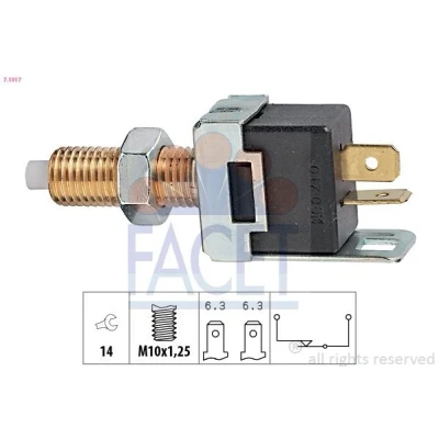 Imagem de FACET 7.1017 Interruptor de luz stop mecânico M10x1,25 Made in Italy OE Equivalent TOYOTA: Corolla VI Sedan, MAZDA: MX 3, Série B Pick up