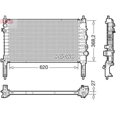 Imagem de DENSO DRM20122 Radiador, arrefecimento do motor 620 386 27