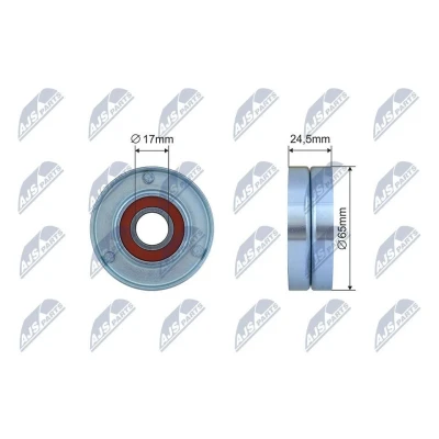 Imagem de NTY RNK AU 058 Polia Tensora SEAT: Altea XL, Leon II Hatchback, Ibiza 4, SKODA: Fabia 2, VOLKSWAGEN: Caddy 3, GOLF 6