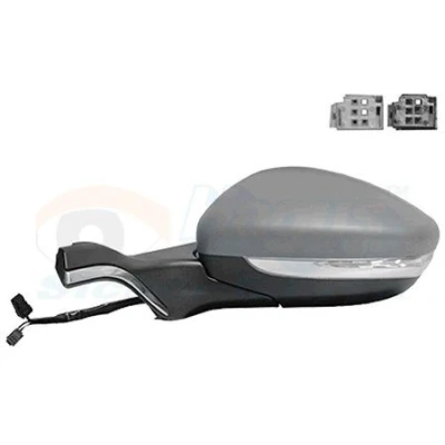 Imagem de Espelho retrovisor Van Wezel 4034815 esquerda com subcapa, cromado completo, convexo, para regulação eléctrica dos espelhos, dobrável electric