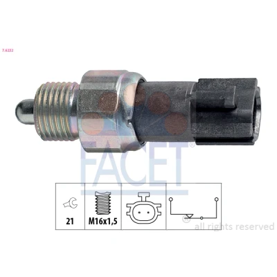 Imagem de FACET 7.6232 Interruptor, luz de marcha atrás Made in Italy OE Equivalent RENAULT: MEGANE 2 Kombi, 2, SCENIC MAZDA: 6 SW
