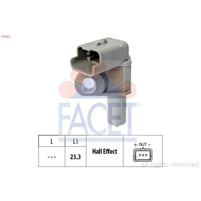 Imagem de FACET 9.0632 Sensor Made in Italy OE Equivalent FORD: FOCUS Mk2 Van / Carrinha, 3, S Max Mk1, MINI: Hatchback, VOLVO: C70 2 Cabriolet, V50