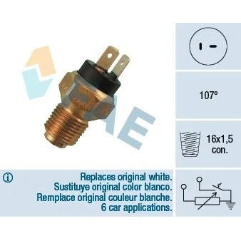 Imagem de FAE 34080 Sensor da Temperatura do Líquido de Refrigeração